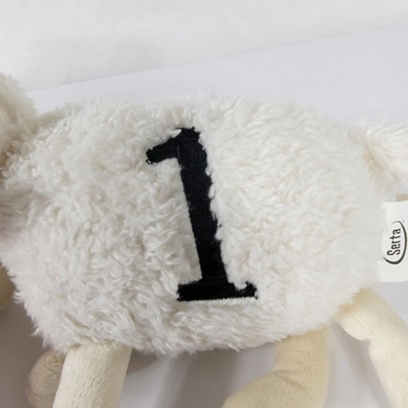 Rare Serta Counting Sheep #1 Plush Sheep Toy Stuffed Animal 8" - Picture 4 of 7